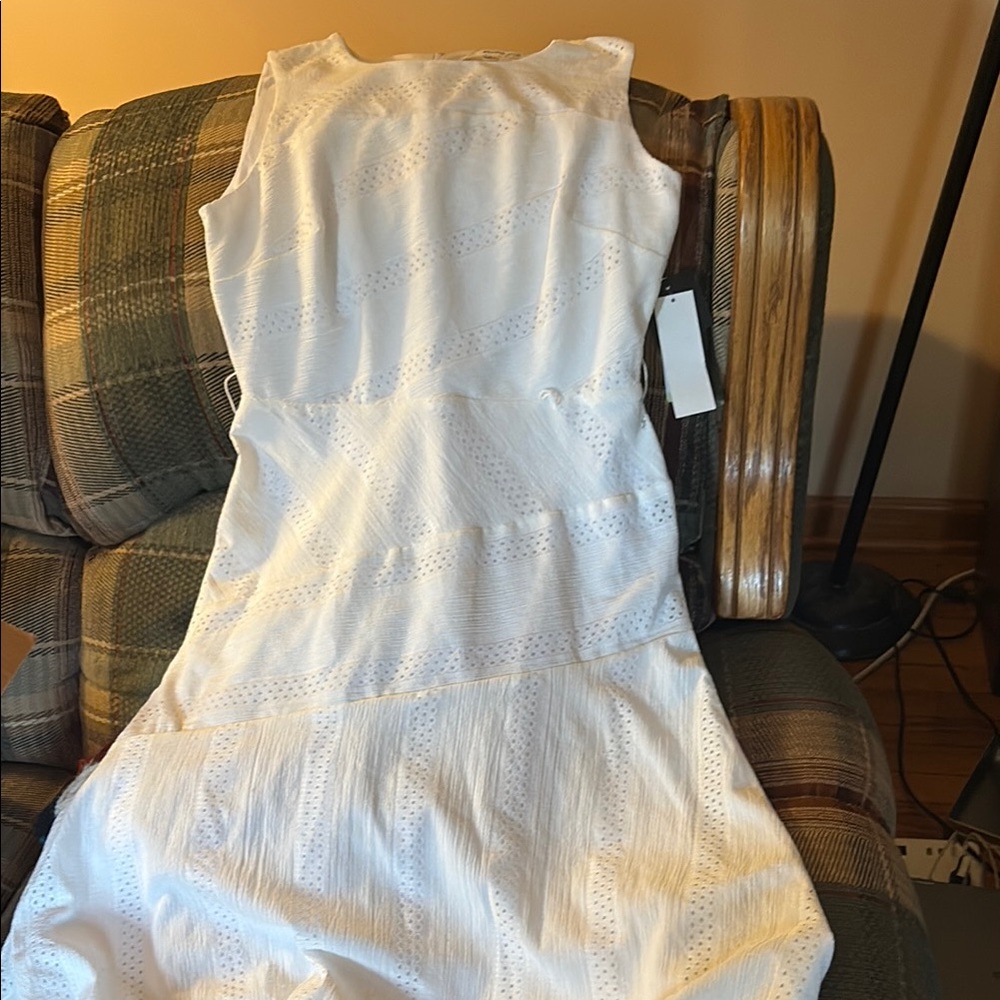 Studio One White Sheath Midi Dress for Wedding